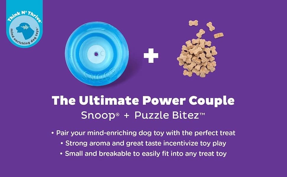 Snoop Interactive Treat Dispensing Dog Toy — Blue — product details