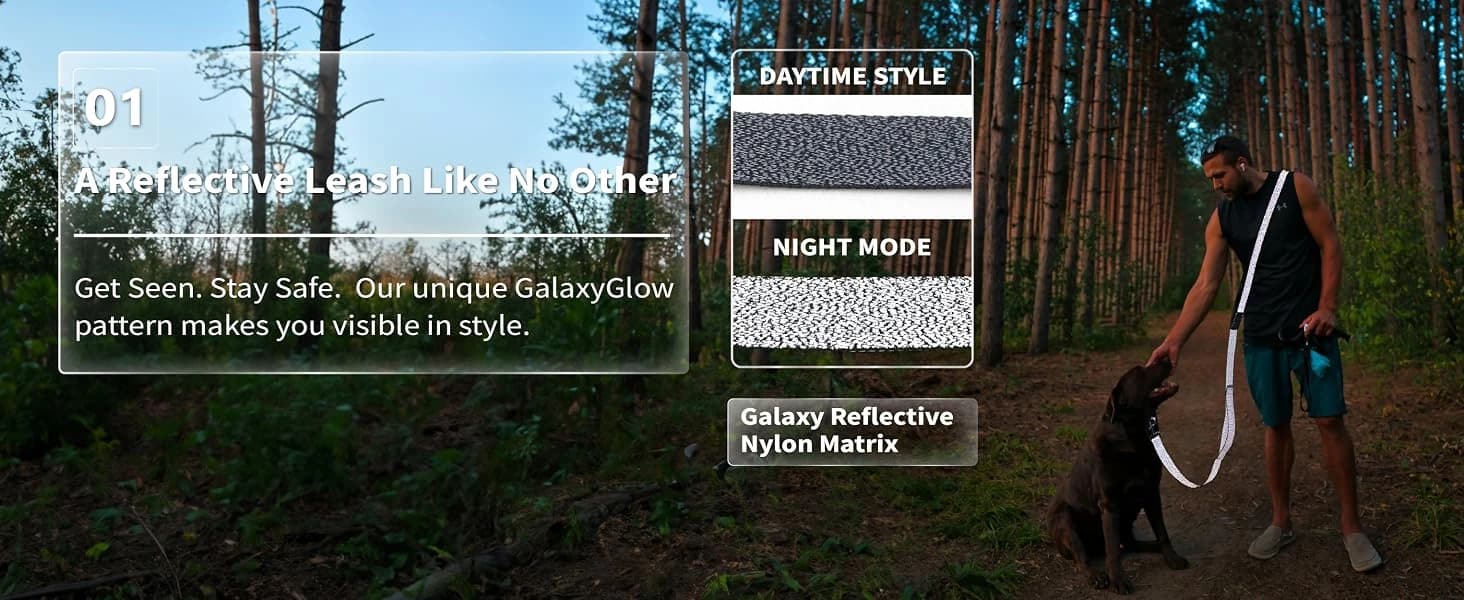 Hands Free Dog Leash — Galaxy Reflective — collection imagery
