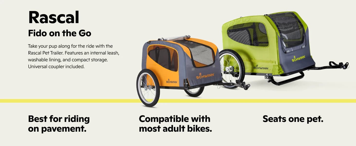 13-SC315 Rascal Bike Pet Trailer — product details