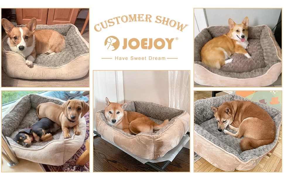 Rectangle Dog Bed for Large Medium Small Dogs - Washable Orthopedic Sofa Bed — product details