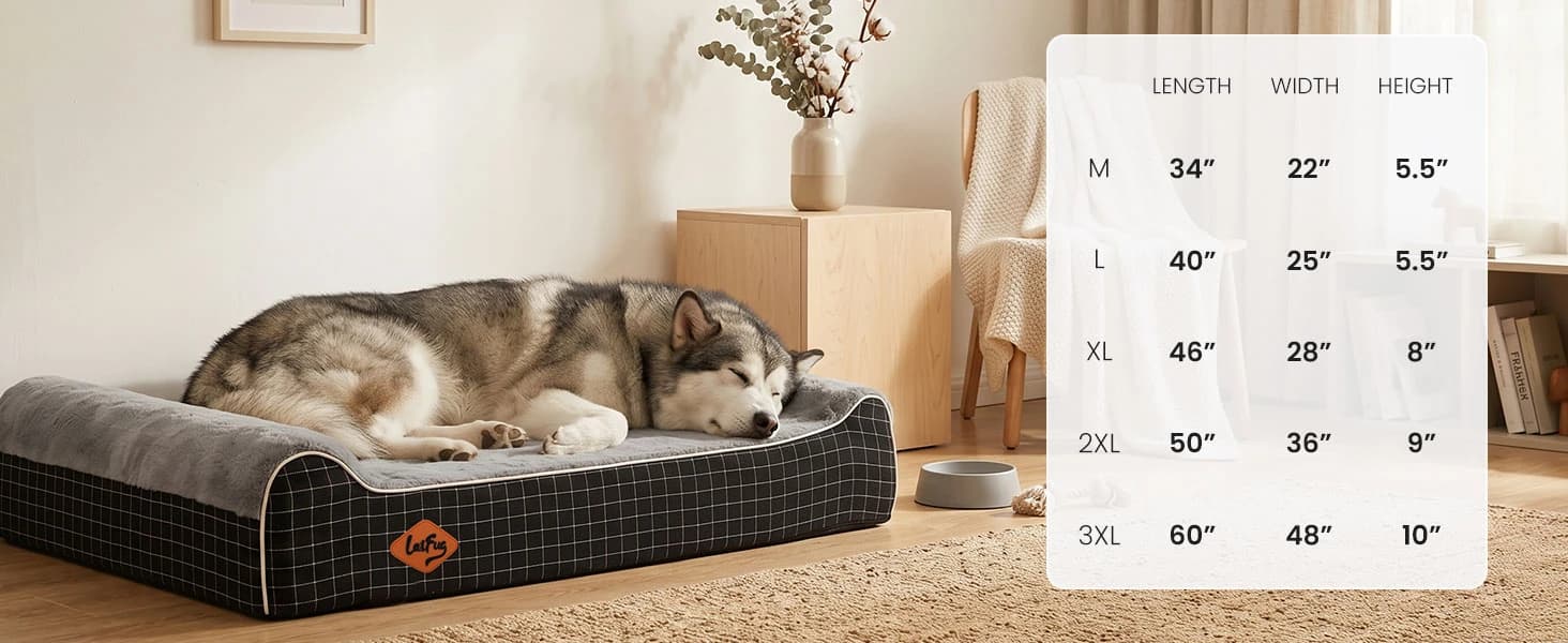 Orthopedic Dog Bed — Slate Grey 50''x36''x10'' — collection imagery