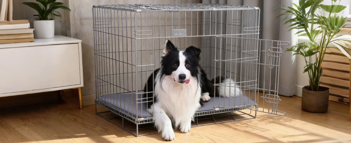 Outdoor Dog Crate Pad Bed — Reversible Waterproof Wipeable Kennel Mat — collection imagery