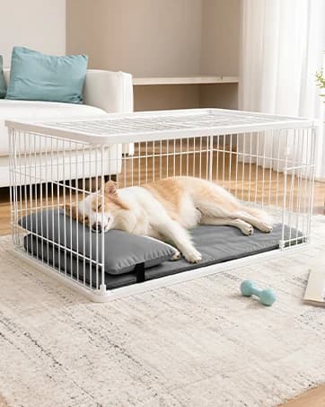 Outdoor Dog Crate Pad Bed — Reversible Waterproof Wipeable Kennel Mat — collection imagery