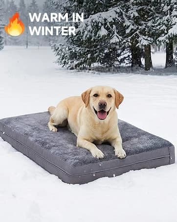 Outdoor Dog Crate Pad Bed — Reversible Waterproof Wipeable Kennel Mat — collection imagery