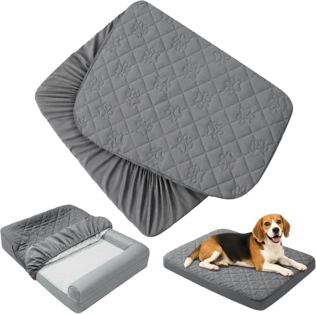 Waterproof Dog Bed Cover Replacement — Fitted Sheet Washable