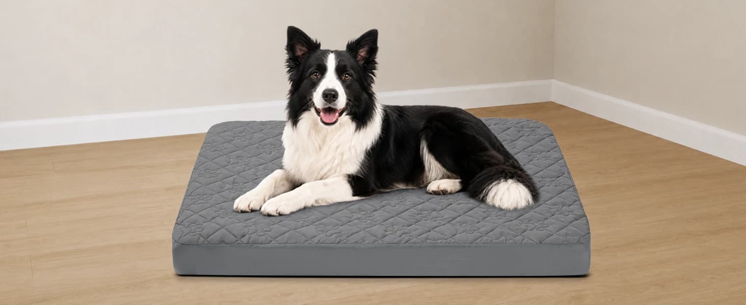 Waterproof Dog Bed Cover Replacement — Fitted Sheet Washable — product details