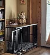 Foldable Dog Crate Furniture for Large Dogs — Rustic Brown (DC108) — collection imagery