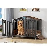Foldable Dog Crate Furniture for Large Dogs — Rustic Brown (DC108) — collection imagery