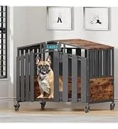 Foldable Dog Crate Furniture for Large Dogs — Rustic Brown (DC108) — collection imagery
