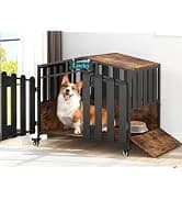 Foldable Dog Crate Furniture for Large Dogs — Rustic Brown (DC108) — collection imagery