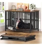 Foldable Dog Crate Furniture for Large Dogs — Rustic Brown (DC108) — collection imagery