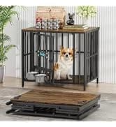 Foldable Dog Crate Furniture for Large Dogs — Rustic Brown (DC108) — collection imagery