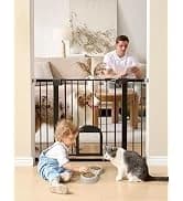Dog Gate with Adjustable Cat Door — collection imagery
