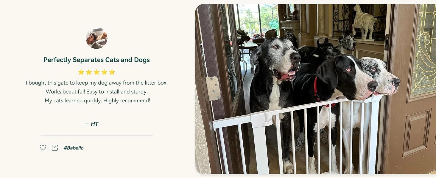 Dog Gate with Adjustable Cat Door — product details