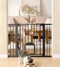 Dog Gate with Adjustable Cat Door — collection imagery