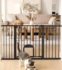 Dog Gate with Adjustable Cat Door — collection imagery