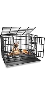 48 inch Heavy Duty Indestructible and Escape-Proof Dog Crate Cage Kennel for Large Dogs — product details