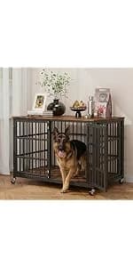 48 inch Heavy Duty Indestructible and Escape-Proof Dog Crate Cage Kennel for Large Dogs — product details