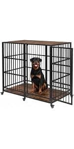 48 inch Heavy Duty Indestructible and Escape-Proof Dog Crate Cage Kennel for Large Dogs — product details