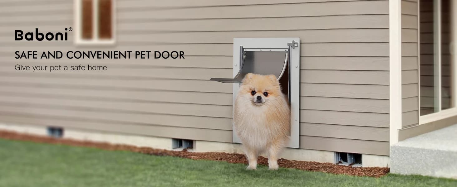 Pet Door for Wall,3-Flap — Steel Frame and Telescoping Tunnel — collection imagery