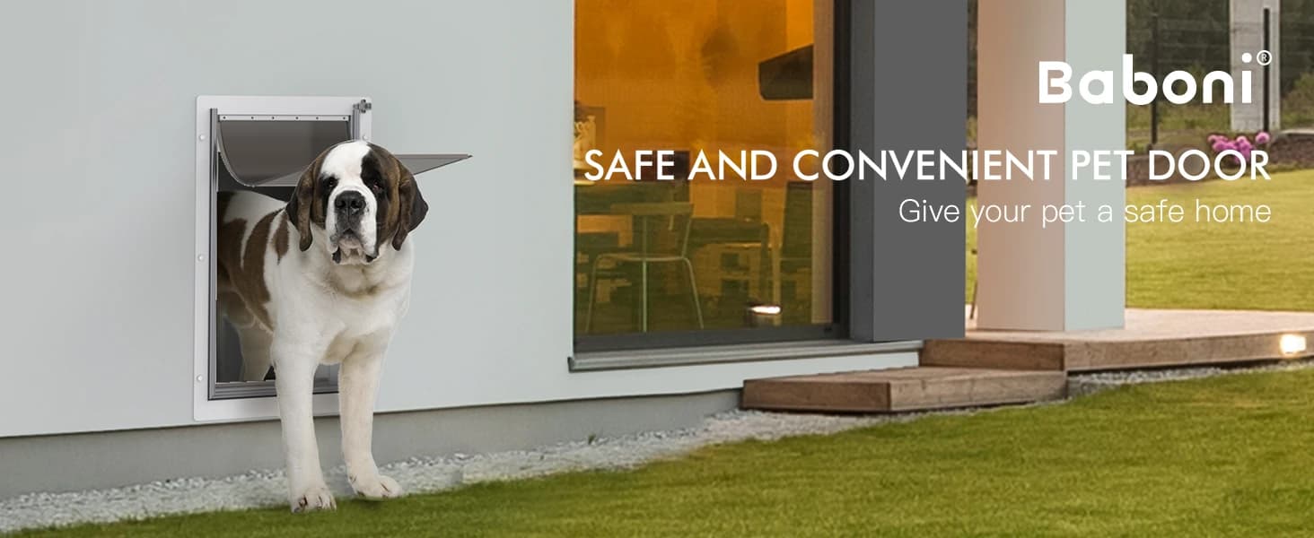 Pet Door for Wall,3-Flap — Steel Frame and Telescoping Tunnel — collection imagery