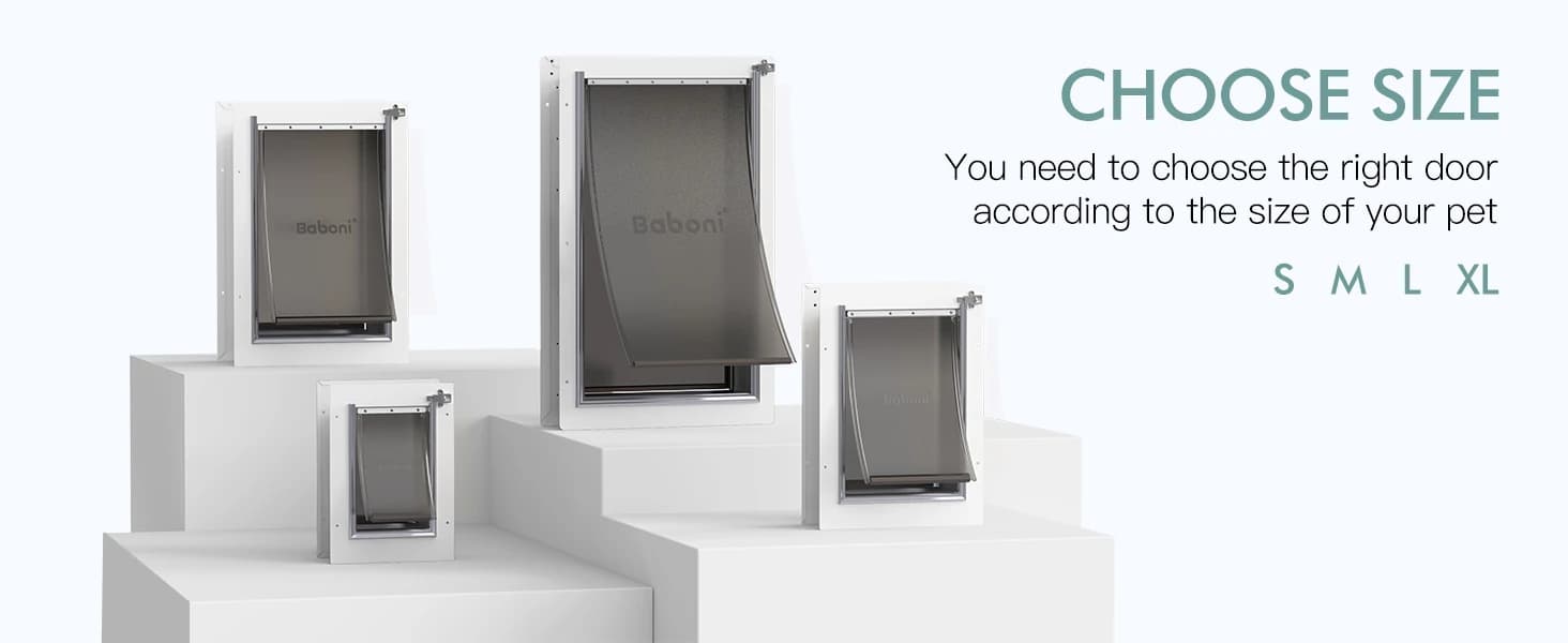 Pet Door for Wall,3-Flap — Steel Frame and Telescoping Tunnel — product details