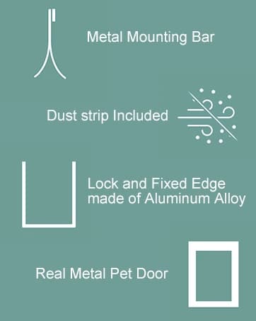 Pet Door for Wall,3-Flap — Steel Frame and Telescoping Tunnel — collection imagery