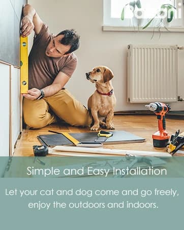 Pet Door for Wall,3-Flap — Steel Frame and Telescoping Tunnel — collection imagery