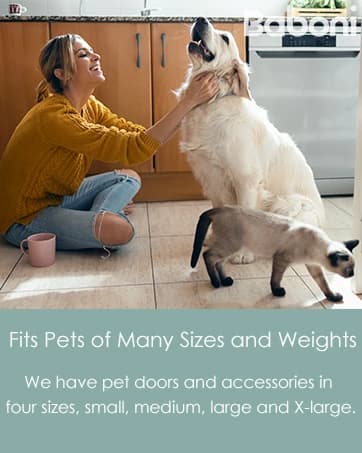 Pet Door for Wall,3-Flap — Steel Frame and Telescoping Tunnel — collection imagery