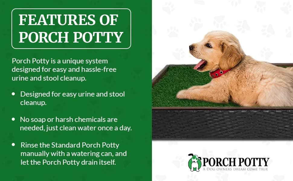 Standard Dog Grass Pad - Indoor Dog Potty with Artificial Grass and Self-Draining Tray - Reusable Dog Potty for โ product details