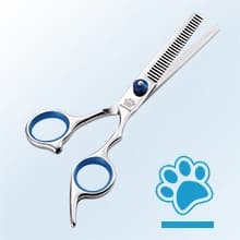 Professional 5 in 1 Dog Grooming Scissors Set with Safety Round Tips — Straight Scissors