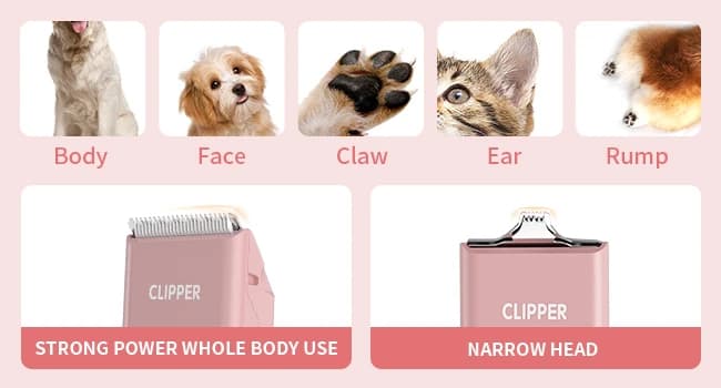 Dog and Cat Home Hair Waterproof Clipper Portable Pet Shaver — product details