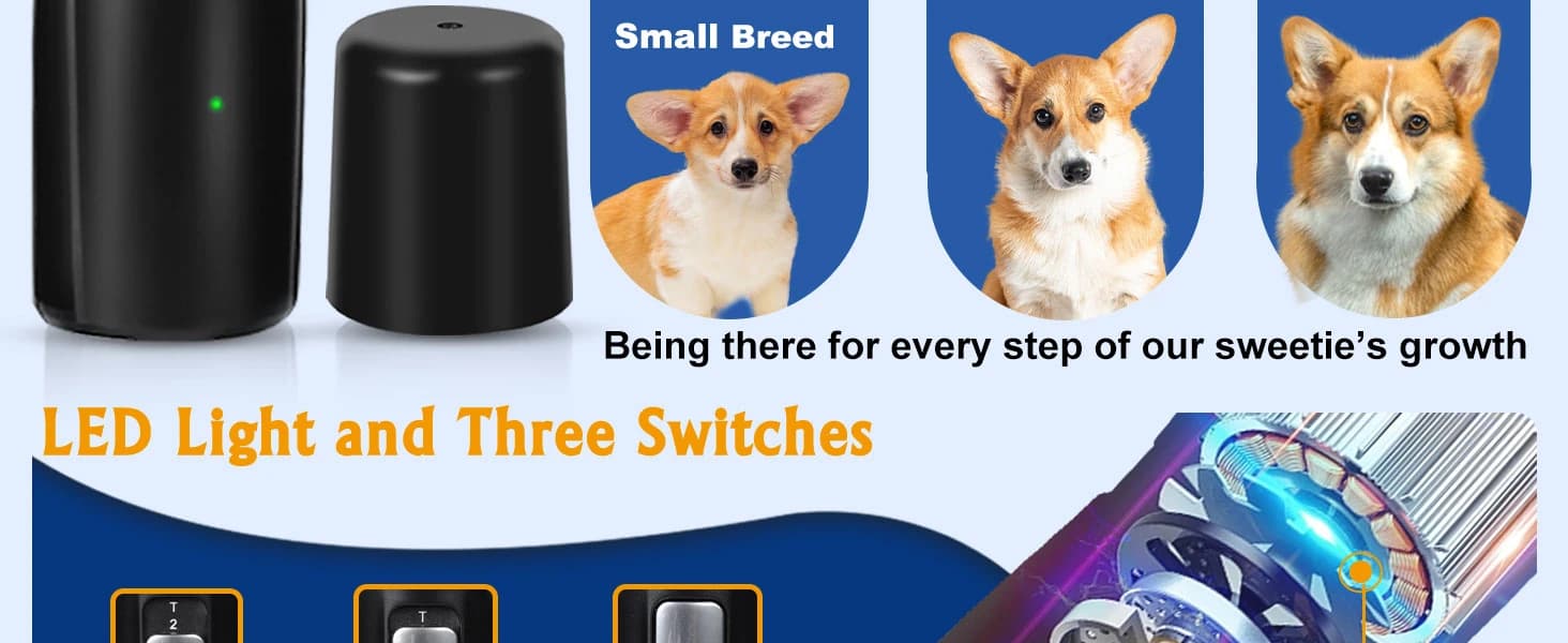 Dog Nail Grinder — 2-Speed and LED Light — product details
