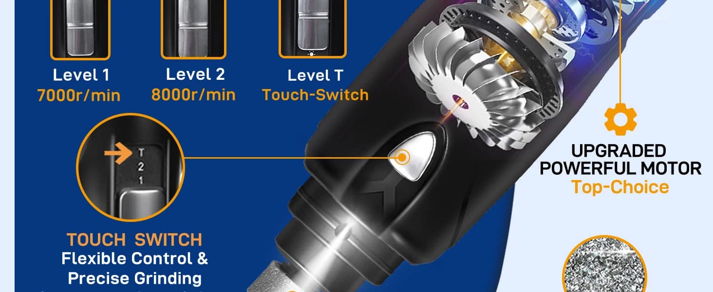 Dog Nail Grinder — 2-Speed and LED Light — product details
