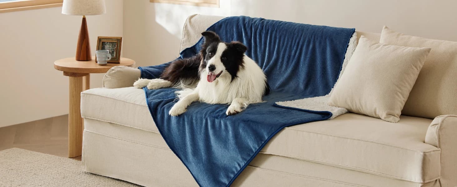 Waterproof Dog Blankets for Large Dogs Sherpa Fleece Throw — 40X50 — product details