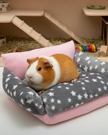 Guinea Pig Sofa Bed — Washable Soft Fleece Small Animal Sleeping Bed — collection imagery