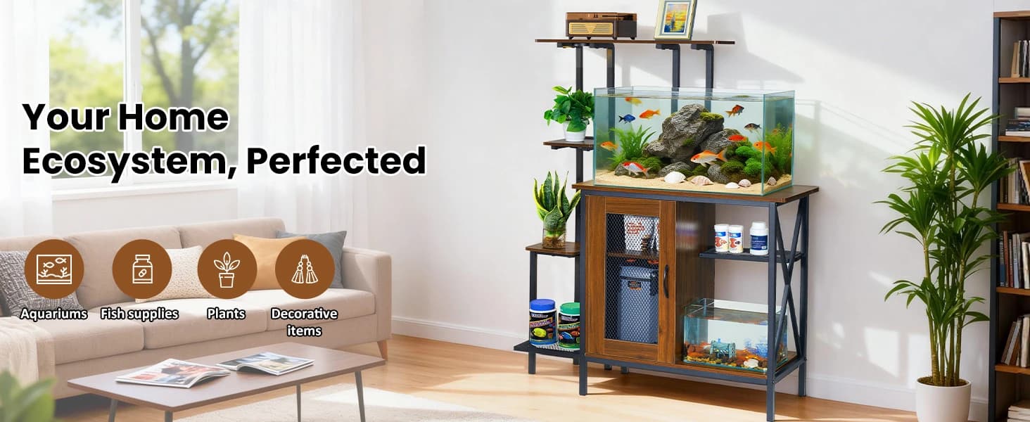 20-29 Gallon Fish Tank Stand with Plant Shelf — product details