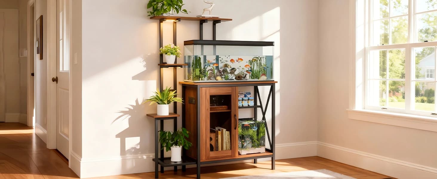 20-29 Gallon Fish Tank Stand with Plant Shelf — collection imagery