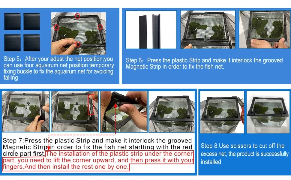 Magnetic Aquarium Anti-Jumping Net Cover — Mesh to Protect Fish Jumping Out of Fish Tank — product details