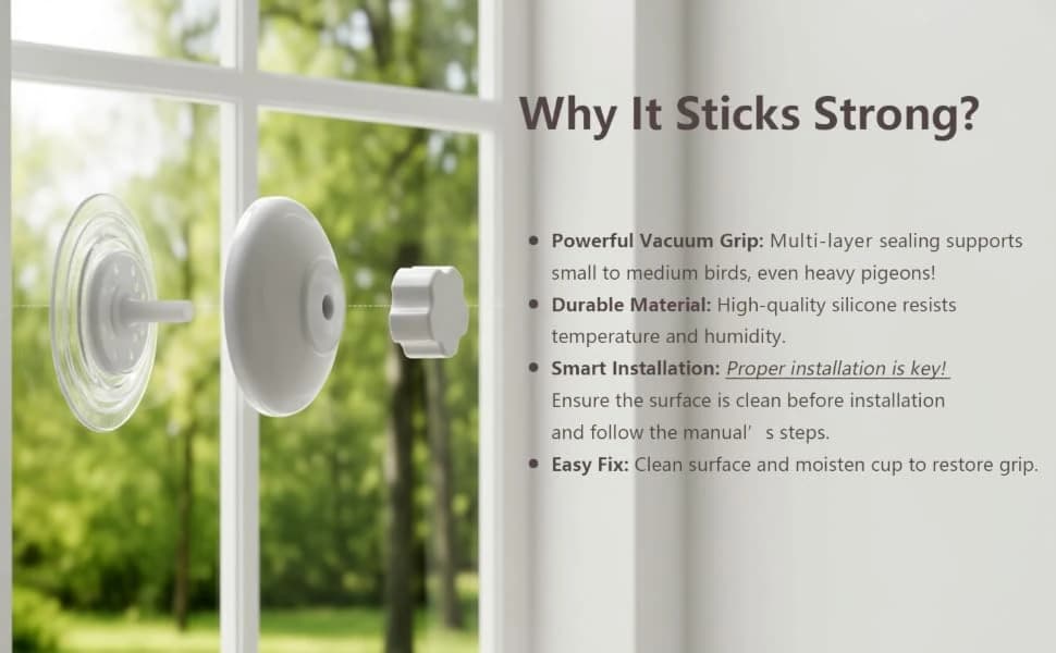 Portable Bird Perch Stand- T-Shaped Natural Apple Wood with Vacuum-Grip Suction Cup for Windows — product details