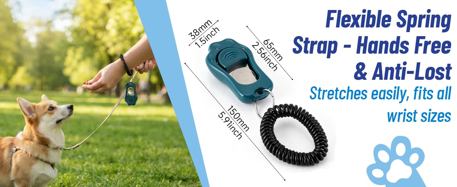 Dog Training Clicker 2 Pack with 3 Adjustable Volume and Wrist Strap β product details