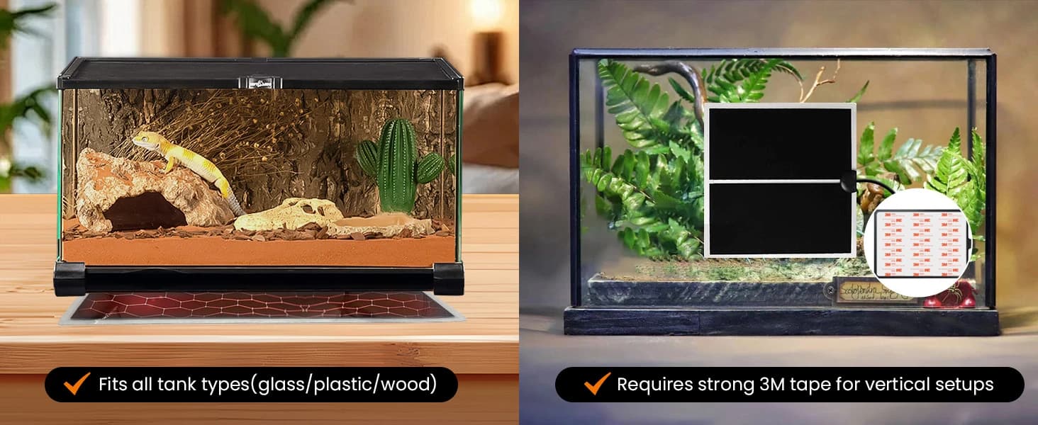 Reptile Terrarium Heat Pad with LCD Digital Aquarium Thermometer — collection imagery