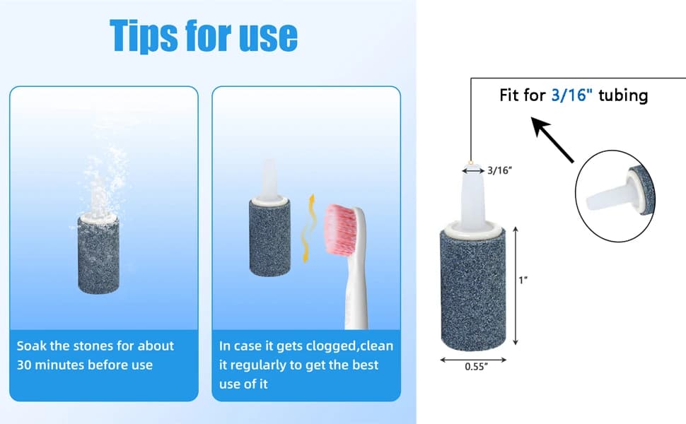 Aquarium Air Stones 1 inch 12 Pack — product details