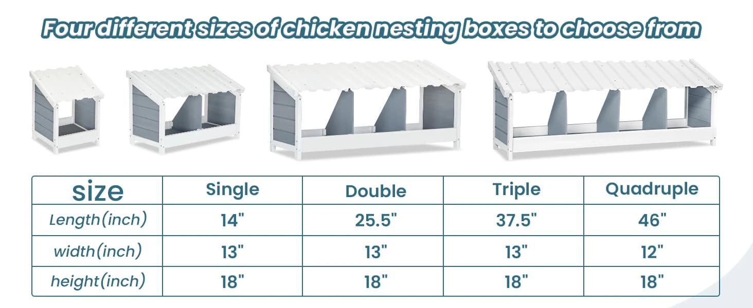 4 Holes Chicken Nesting Box — PVC Waterproof Roof — product details