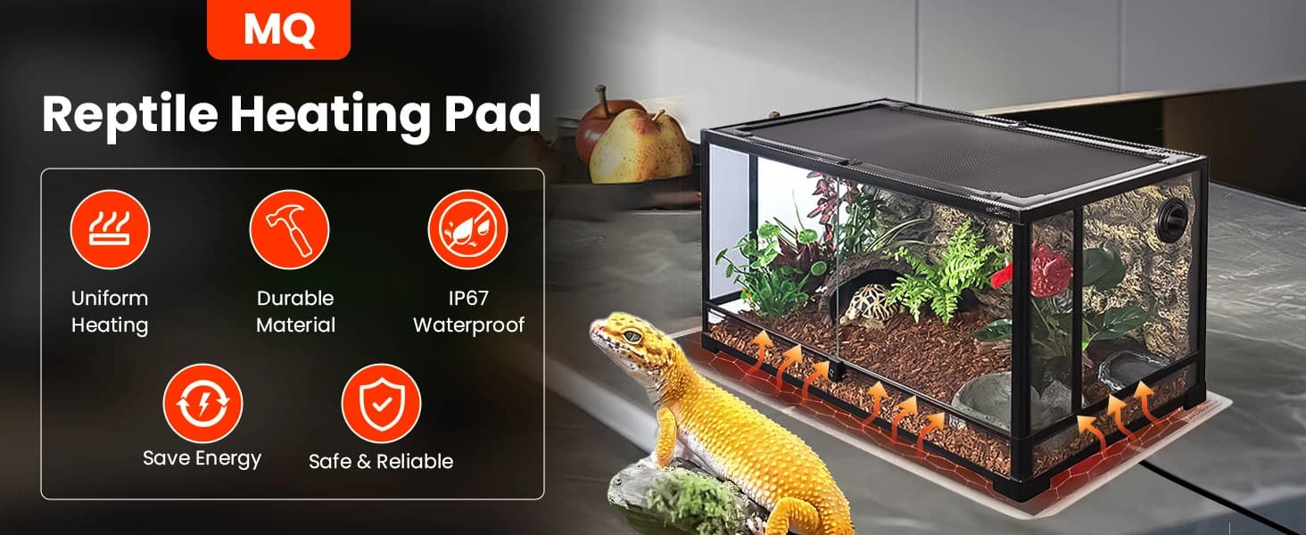 Reptile Terrarium Heat Pad with LCD Digital Aquarium Thermometer — product details