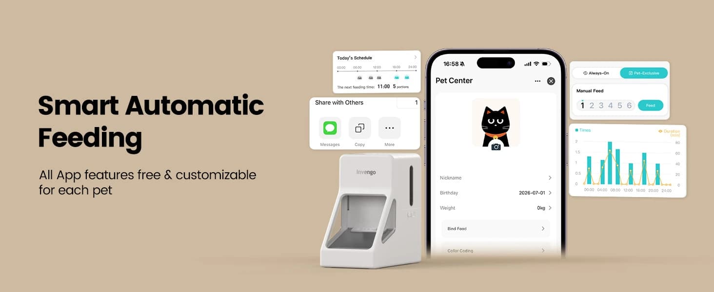 RFID Automatic Cat Feeder — Microchip and RFID Tag Compatible — collection imagery