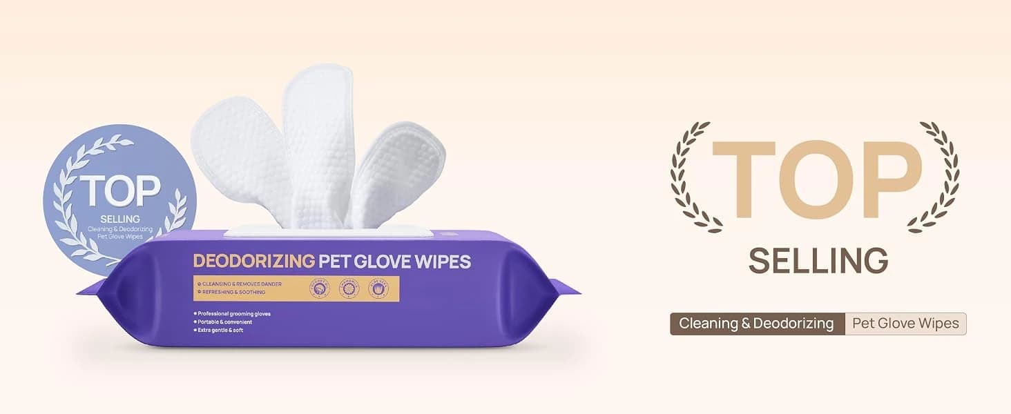 Dog Wipes for Dogs and Cats — Glove Design — product details