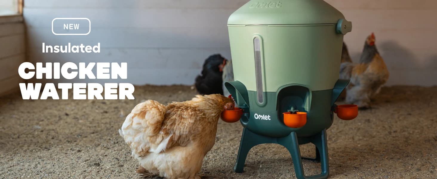 Insulated Chicken Waterer, 3 Gallon | Automatic Poultry Water Dispenser with 5 Cups and Nipples Included | — product details