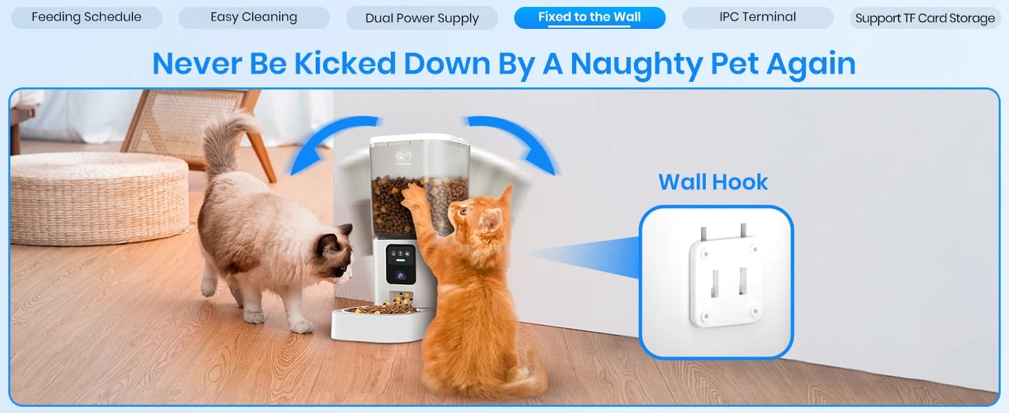 Automatic Cat Feeder with 2K Camera: 5G WiFi Automatic Dog Feeder with Night Vision — product details
