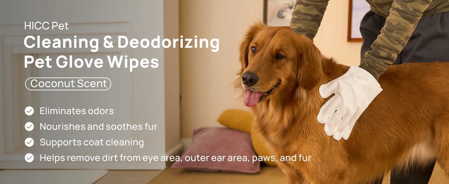 Dog Wipes for Dogs and Cats — Glove Design — product details